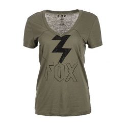 FOX T-Shirt Damski Repented S Khaki. Brązowe bluzki damskie marki FOX, s, z nadrukiem. W wyprzedaży za 81,00 zł.