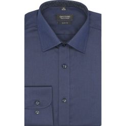 Koszula bexley 2172 długi rękaw slim fit granatowy. Niebieskie koszule męskie Recman, m, bez wzorów, bez kołnierzyka, z długim rękawem. Za 99,99 zł.