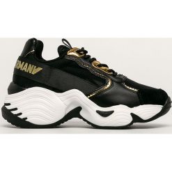 Emporio Armani - Buty. Czarne buty sportowe damskie Emporio Armani, ze skóry. Za 1149,00 zł.