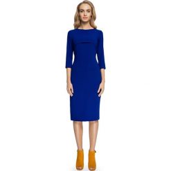 MILAGROS Sukienka z bolerkiem - chabrowa. Niebieskie sukienki damskie Stylove, na co dzień, s, bez wzorów, z poliesteru, biznesowe, bez kołnierzyka, bez rękawów, ołówkowe. Za 199,00 zł.