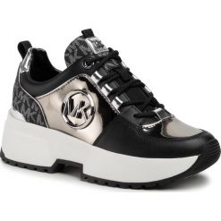 Sneakersy MICHAEL MICHAEL KORS - Cosmo Trainer 43R0CSFS1M Gunmetal. Szare półbuty damskie MICHAEL Michael Kors, bez wzorów, ze skóry ekologicznej, bez obcasa, na płaskiej podeszwie, bez zapięcia. Za 839,00 zł.