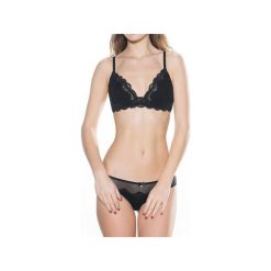 Stringi - LA/MA - L-1208ST. Czarne stringi damskie marki Lama, xl, w koronkowe wzory, z bawełny. Za 40,00 zł.