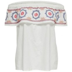 Only Panie Bluzka Elen A Off Shoulder Top O Zgodności White Azteków Embrodiery (Rozmiar 34). Białe bluzki damskie ONLY, bez wzorów, bez kołnierzyka. W wyprzedaży za 60,00 zł.