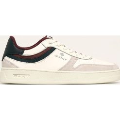 Gant - Buty Detroit. Białe sneakersy męskie GANT, ze skóry, na sznurówki. W wyprzedaży za 349,90 zł.