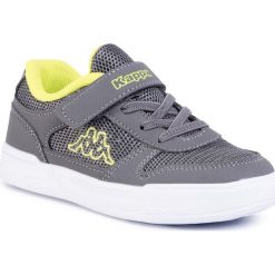 Sneakersy KAPPA - Dalton K 260779K Grey/Lime 1633. Szare trampki chłopięce Kappa, bez wzorów, ze skóry ekologicznej, na rzepy. Za 79,00 zł.