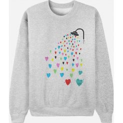 Bluza "Love Shower" w kolorze szarym. Szare bluzy damskie Wooop, s, bez wzorów, bez rękawów, bez kaptura. W wyprzedaży za 87,95 zł.