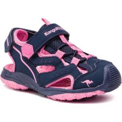 Sandały KANGAROOS - K-Cali 18336 000 4204 S Dk Navy/Daisy Pink. Różowe sandały dziewczęce KangaROOS, ze skóry ekologicznej, bez zapięcia. Za 149,00 zł.