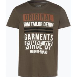 Tom Tailor Denim - T-shirt męski, zielony. Zielone t-shirty męskie TOM TAILOR DENIM, m, z nadrukiem, z denimu, bez kołnierzyka. Za 59,95 zł.