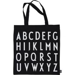Torba na zakupy Design Letters ABC. Czarne torby na laptopa w geometryczne wzory, z bawełny, vintage. Za 86,00 zł.
