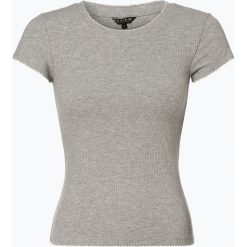 Review - T-shirt damski, szary. Szare t-shirty damskie Review, s, bez wzorów, prążkowane, z kontrastowym kołnierzykiem. Za 69,95 zł.