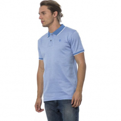 Koszulka polo w kolorze niebieskim. Niebieskie koszulki polo marki GALVANNI, l, z okrągłym kołnierzem. W wyprzedaży za 319,95 zł.