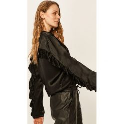Answear - Kurtka bomber. Czarne kurtki damskie ANSWEAR, s, bez wzorów, z poliesteru, krótkie, bez kaptura. Za 199,90 zł.