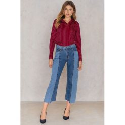 Spodnie z wysokim stanem: EVIDNT Proste spodnie jeansowe Two Block – Blue