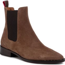Sztyblety SCOTCH & SODA - Opal 19753123 Mud Brown S461. Pomarańczowe kozaki damskie Scotch & Soda, ze skóry, bez obcasa, bez zapięcia. W wyprzedaży za 299,00 zł.