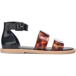 Melissa Sandały Czarny Brązowy. Pomarańczowe sandały damskie Melissa, w paski, z materiału, bez obcasa, z paskami. Za 321,95 zł.