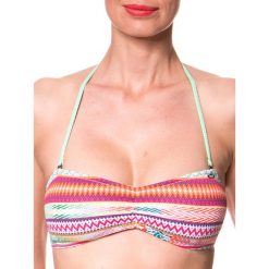 Biustonosz bikini "Siramisu" z kolorowym wzorem. Różowe stroje kąpielowe dwuczęściowe damskie marki Brunotti, w kolorowe wzory. W wyprzedaży za 56,95 zł.