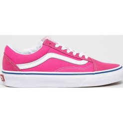 Vans - Tenisówki. Różowe trampki i tenisówki damskie Vans, bez wzorów, ze skóry, na sznurówki. W wyprzedaży za 199,90 zł.