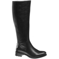 Kozaki damskie 5th Avenue czarne. Czarne kozaki damskie marki 5th Avenue, ze skóry, na obcasie. Za 319,90 zł.