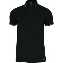 Czarna Elegancka Koszulka Polo, Męska, Krótki Rękaw -Just Yuppi- T-shirt, z Szarą Lamówką TSJTYUPPOLO10022kol2czarny. Szare koszulki męskie Just Yuppi, m, bez wzorów, z tkaniny, eleganckie, z krótkim rękawem. Za 87,00 zł.