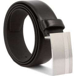 Pasek Męski BOSS - Baxton 50292249 90 Black 001. Czarne paski męskie Boss, w paski, ze skóry. Za 389,00 zł.