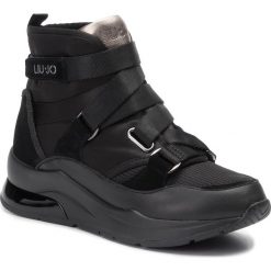 Sneakersy LIU JO - Karlie 24 B69029 TX057 Black 22222. Czarne półbuty damskie Liu Jo, na co dzień, bez wzorów, z zamszu, bez obcasa, bez zapięcia. Za 759,00 zł.