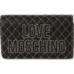 Love Moschino - Damska torebka na ramię, czarny. Czarne torebki klasyczne damskie Love Moschino, w paski, eleganckie, na ramię, pikowane, z haftem. Za 399,95 zł.