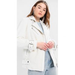 Bomberki damskie: Miss Selfridge BORG SHELL BIKER Kurtka wiosenna cream