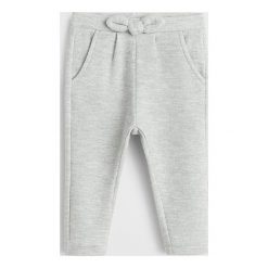 Mango Kids - Spodnie dziecięce Pitin 80-104 cm. Szare spodnie dziewczęce Mango Kids, m, bez wzorów, z bawełny, casualowe. Za 59,90 zł.