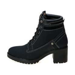 Wrangler Botki Damskie Sierra Nubuck Niebieskie, 41. Niebieskie botki damskie marki Wrangler, z nubiku, eleganckie, za kostkę, na niskim obcasie, na sznurówki. W wyprzedaży za 277,00 zł.
