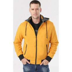 Żółta Dwustronna Kurtka Nymlyss. Żółte kurtki męskie Born2be, xxl, bez wzorów. Za 169,99 zł.
