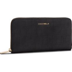 Duży Portfel Damski COCCINELLE - CW7 Metallic Mat Croco E2 CW7 11 04 01 Noir 001. Czarne portfele damskie Coccinelle, z nubiku. Za 699,90 zł.