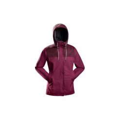 Kurtka turystyczna TRAVEL 100 3w1 damska. Szare kurtki damskie FORCLAZ, xl, bez wzorów, z poliesteru, bez kaptura, trekkingowe. Za 249,99 zł.