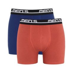 Cellbes Bokserki 2 Pack granatowy rdzawy male niebieski/brązowy/pomarańczowy 3XL. Pomarańczowe bokserki męskie Cellbes, xl, bez wzorów, z gumy. Za 119,00 zł.