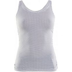 Craft Koszulka Essential White S. Białe topy sportowe damskie Craft, s, bez wzorów, bez kołnierzyka, bez rękawów, bez kaptura, na fitness i siłownię. Za 67,00 zł.