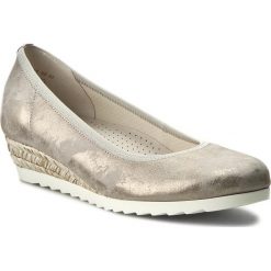 Espadryle GABOR - 62.641.93 Taupe (Tsand). Szare espadryle damskie marki Gabor, bez wzorów, ze skóry, bez obcasa, na koturnie, bez zapięcia. W wyprzedaży za 309,00 zł.