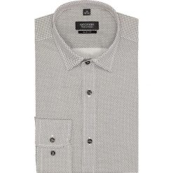 Koszula versone 2607 długi rękaw slim fit brąz. Szare koszule męskie Recman, m, bez wzorów, bez kołnierzyka, z długim rękawem. Za 109,99 zł.