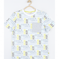 Koszulka. Białe t-shirty chłopięce CITY JUNGLE, z nadrukiem, z elastanu, z długim rękawem. Za 29,90 zł.
