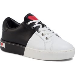 Sneakersy LOVE MOSCHINO - JA15013G1AIF110A Bian/Nero. Półbuty damskie Love Moschino, ze skóry ekologicznej. Za 799,00 zł.