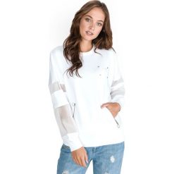 Versace Jeans Bluza Biały. Białe bluzy damskie Versace Jeans, m, bez wzorów, z bawełny, bez rękawów, bez kaptura. Za 1467,95 zł.