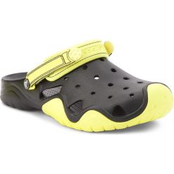 Chodaki męskie: Klapki CROCS - Swiftwater Clog M 202251 Black/Tennis Ball Green