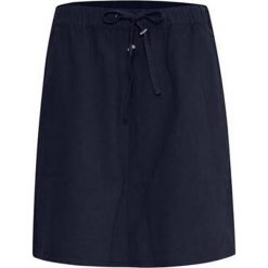 Spódnica w kolorze granatowym. Niebieskie spódniczki damskie Fransa, xl, bez wzorów, z bawełny, midi. W wyprzedaży za 43,95 zł.