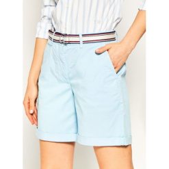 Szorty materiałowe TOMMY HILFIGER Bermuca WW0WW27634. Żółte szorty damskie TOMMY HILFIGER, bez wzorów, z elastanu. W wyprzedaży za 269,00 zł.