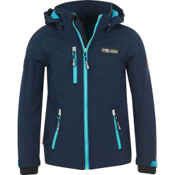 Kurtka softshellowa "Preikestolen" w kolorze granatowym. Niebieskie kurtki dziewczęce Trollkids, z polaru. W wyprzedaży za 145,95 zł.