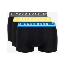 BOSS 3-pack Bokserki Czarny. Czarne bokserki męskie Boss, bez wzorów, z elastanu. Za 188,95 zł.