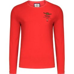T-shirt AERONAUTICA MILITARE Pomarańczowy. Pomarańczowe t-shirty męskie marki Aeronautica Militare, m, z haftami, z włoskim kołnierzykiem. Za 210,00 zł.