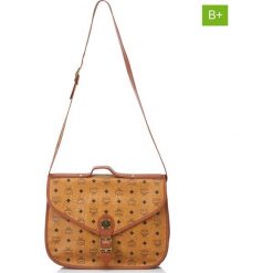 Torebki klasyczne damskie: Skórzana torebka w kolorze jasnobrązowym – 36 x 28 x 12 cm