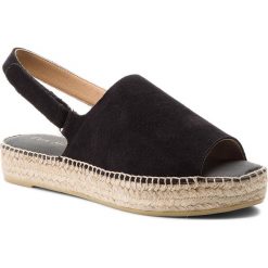 Espadryle EVA MINGE - Blanes 3Z 18MJ1372394ES 201. Czarne espadryle damskie marki Eva Minge, w paski, ze skóry, bez obcasa. W wyprzedaży za 209,00 zł.