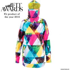 SOFTSHELL Lunatic damska snowboardowa kurtka. Szare bluzy damskie Pakamera, bez wzorów, z softshellu, z kapturem, narciarskie. Za 599,00 zł.