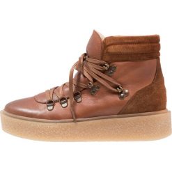 Botki damskie: Bianco PLATFORM WARM HIKER Ankle boot cognac