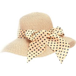 Ciemnobeżowy Kapelusz Rise Myself. Żółte kapelusze damskie marki Born2be, w kropki. Za 29,99 zł.